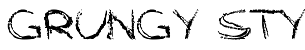 Grungy Style font preview